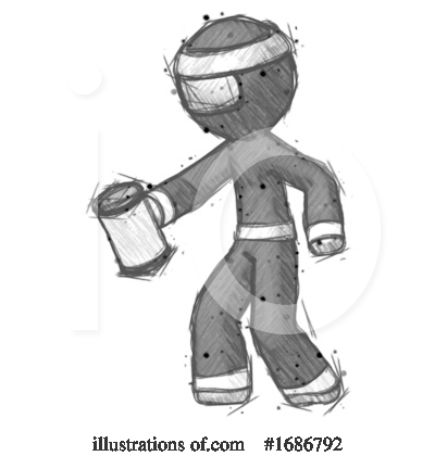 Royalty-Free (RF) Ninja Clipart Illustration by Leo Blanchette - Stock Sample #1686792