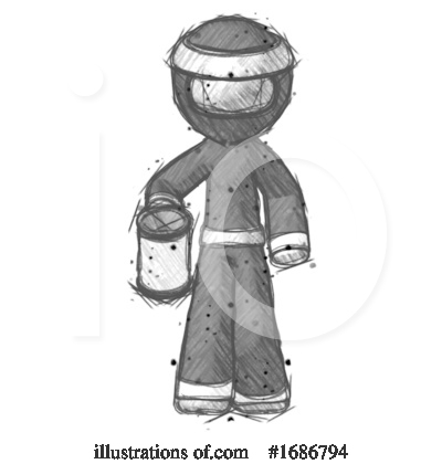 Royalty-Free (RF) Ninja Clipart Illustration by Leo Blanchette - Stock Sample #1686794