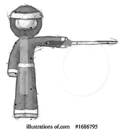 Royalty-Free (RF) Ninja Clipart Illustration by Leo Blanchette - Stock Sample #1686795