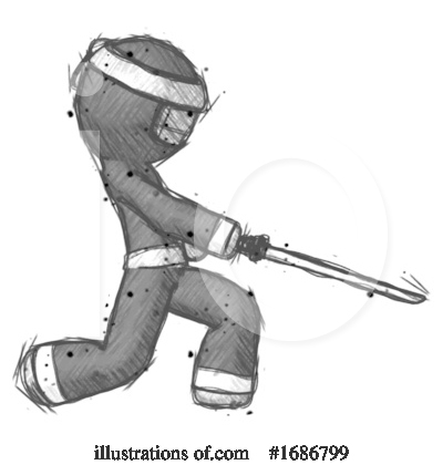 Royalty-Free (RF) Ninja Clipart Illustration by Leo Blanchette - Stock Sample #1686799