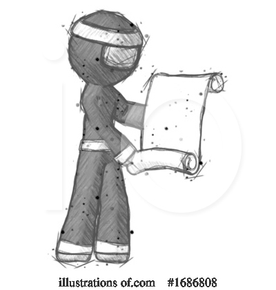 Royalty-Free (RF) Ninja Clipart Illustration by Leo Blanchette - Stock Sample #1686808