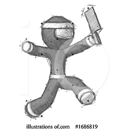 Royalty-Free (RF) Ninja Clipart Illustration by Leo Blanchette - Stock Sample #1686819