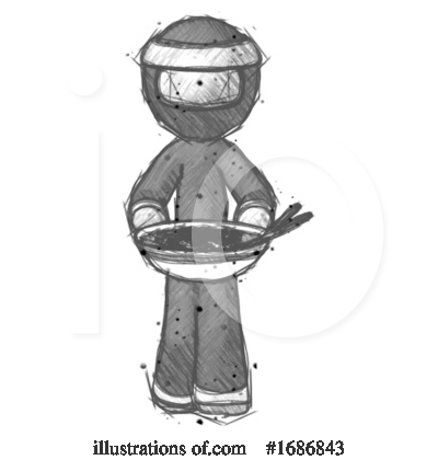 Royalty-Free (RF) Ninja Clipart Illustration by Leo Blanchette - Stock Sample #1686843