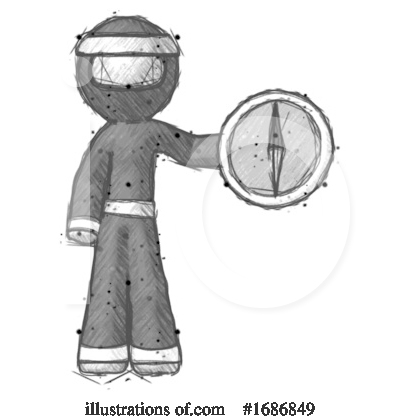 Royalty-Free (RF) Ninja Clipart Illustration by Leo Blanchette - Stock Sample #1686849