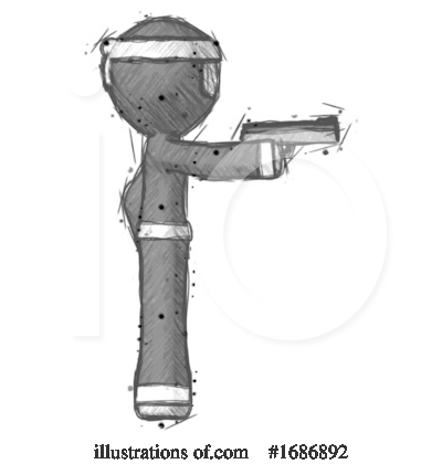 Royalty-Free (RF) Ninja Clipart Illustration by Leo Blanchette - Stock Sample #1686892