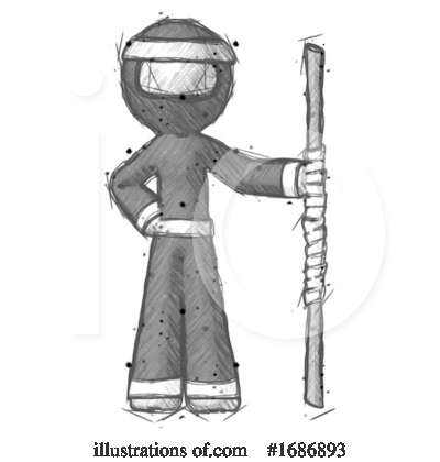 Royalty-Free (RF) Ninja Clipart Illustration by Leo Blanchette - Stock Sample #1686893