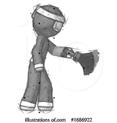 Royalty-Free (RF) Ninja Clipart Illustration by Leo Blanchette - Stock Sample #1686922