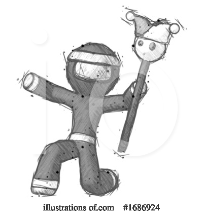 Royalty-Free (RF) Ninja Clipart Illustration by Leo Blanchette - Stock Sample #1686924