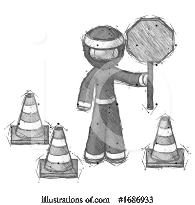 Royalty-Free (RF) Ninja Clipart Illustration by Leo Blanchette - Stock Sample #1686933