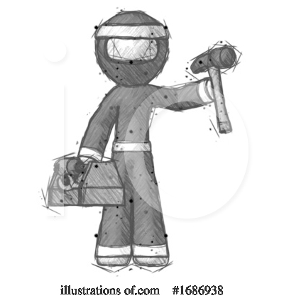 Royalty-Free (RF) Ninja Clipart Illustration by Leo Blanchette - Stock Sample #1686938