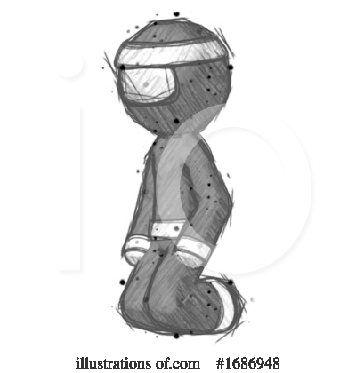 Royalty-Free (RF) Ninja Clipart Illustration by Leo Blanchette - Stock Sample #1686948