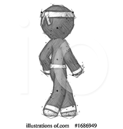 Royalty-Free (RF) Ninja Clipart Illustration by Leo Blanchette - Stock Sample #1686949