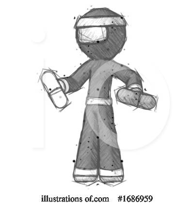 Royalty-Free (RF) Ninja Clipart Illustration by Leo Blanchette - Stock Sample #1686959