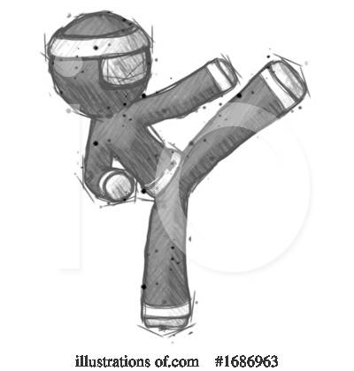 Royalty-Free (RF) Ninja Clipart Illustration by Leo Blanchette - Stock Sample #1686963