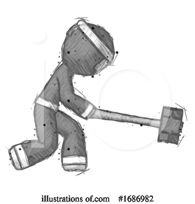 Royalty-Free (RF) Ninja Clipart Illustration by Leo Blanchette - Stock Sample #1686982