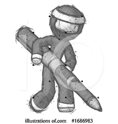 Royalty-Free (RF) Ninja Clipart Illustration by Leo Blanchette - Stock Sample #1686983