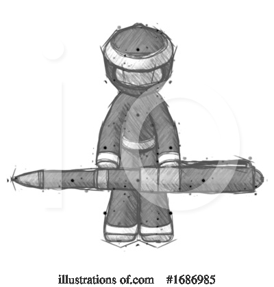 Royalty-Free (RF) Ninja Clipart Illustration by Leo Blanchette - Stock Sample #1686985