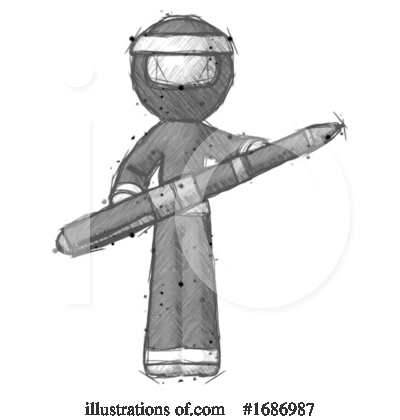 Royalty-Free (RF) Ninja Clipart Illustration by Leo Blanchette - Stock Sample #1686987