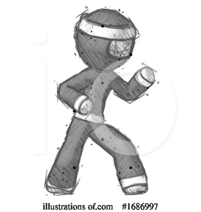 Royalty-Free (RF) Ninja Clipart Illustration by Leo Blanchette - Stock Sample #1686997