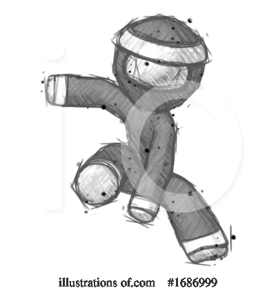 Royalty-Free (RF) Ninja Clipart Illustration by Leo Blanchette - Stock Sample #1686999