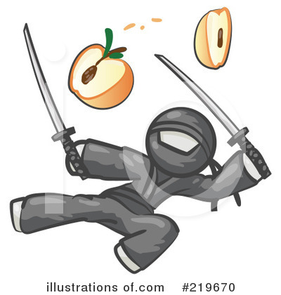 Royalty-Free (RF) Ninja Clipart Illustration by Leo Blanchette - Stock Sample #219670
