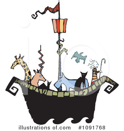 Royalty-Free (RF) Noahs Ark Clipart Illustration by Steve Klinkel - Stock Sample #1091768