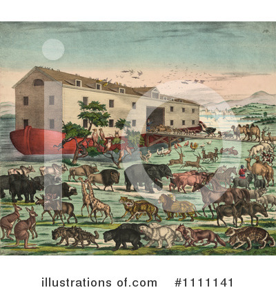 Royalty-Free (RF) Noahs Ark Clipart Illustration by Prawny Vintage - Stock Sample #1111141