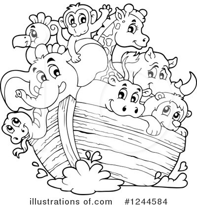 Noahs Ark Clipart #1110683 - Illustration by Dennis Holmes Designs