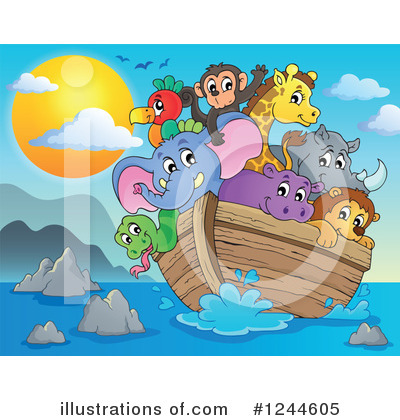 Royalty-Free (RF) Noahs Ark Clipart Illustration by visekart - Stock Sample #1244605
