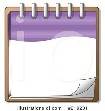 Royalty-Free (RF) Notepad Clipart Illustration by Leo Blanchette - Stock Sample #219281