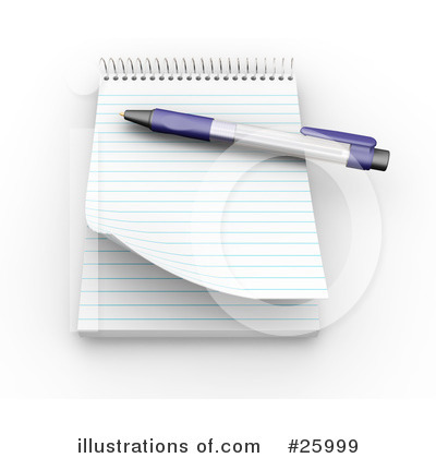 Royalty-Free (RF) Notepad Clipart Illustration by KJ Pargeter - Stock Sample #25999