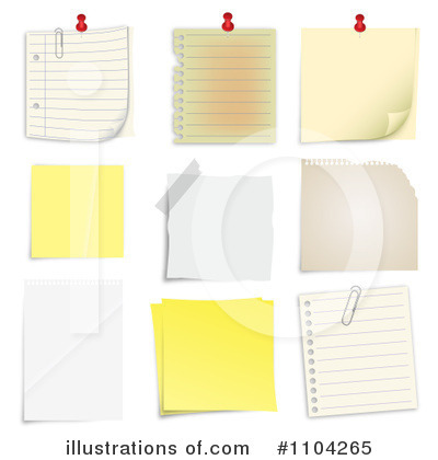 Royalty-Free (RF) Notes Clipart Illustration by vectorace - Stock Sample #1104265