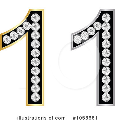Royalty-Free (RF) Number 1 Clipart Illustration by Andrei Marincas - Stock Sample #1058661