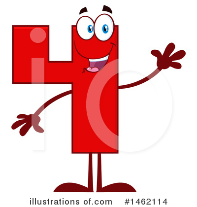 Royalty-Free (RF) Number 4 Clipart Illustration by Hit Toon - Stock Sample #1462114