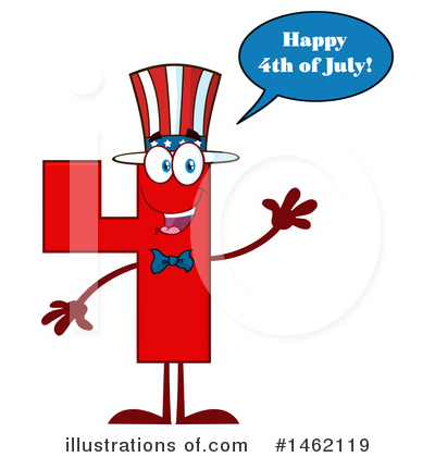 Royalty-Free (RF) Number 4 Clipart Illustration by Hit Toon - Stock Sample #1462119