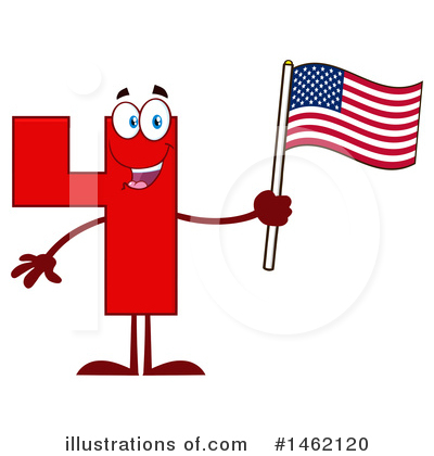 Royalty-Free (RF) Number 4 Clipart Illustration by Hit Toon - Stock Sample #1462120