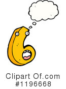 Number 6 Clipart #1196668 by lineartestpilot