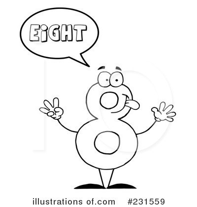 Royalty-Free (RF) Number Character Clipart Illustration by Hit Toon - Stock Sample #231559