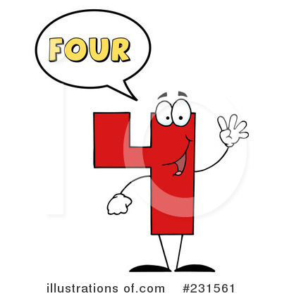 Four Clipart #231561 by Hit Toon