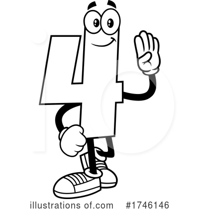 Number Four Clipart #1746146 by Hit Toon