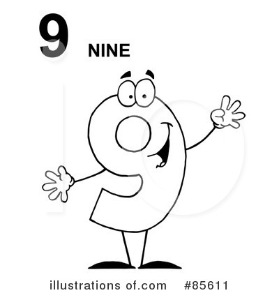 Nine Clipart #85611 by Hit Toon