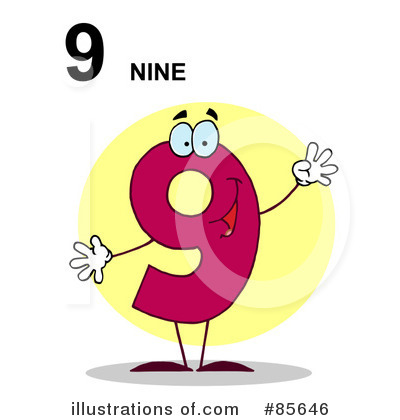Nine Clipart #85646 by Hit Toon