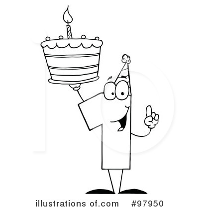 Royalty-Free (RF) Number One Clipart Illustration by Hit Toon - Stock Sample #97950