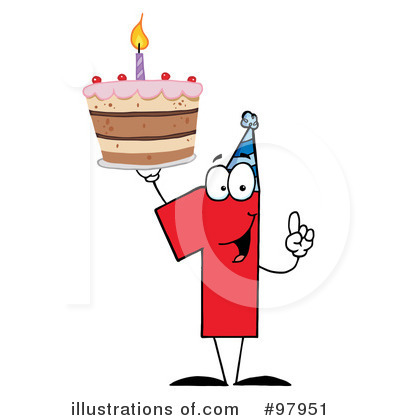 Royalty-Free (RF) Number One Clipart Illustration by Hit Toon - Stock Sample #97951