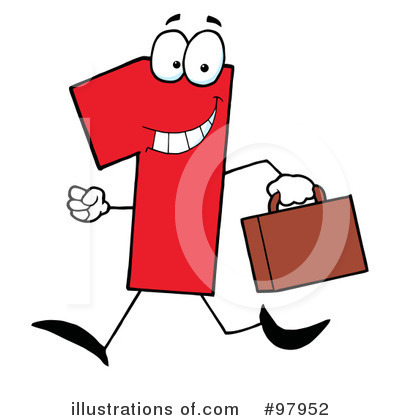 Royalty-Free (RF) Number One Clipart Illustration by Hit Toon - Stock Sample #97952