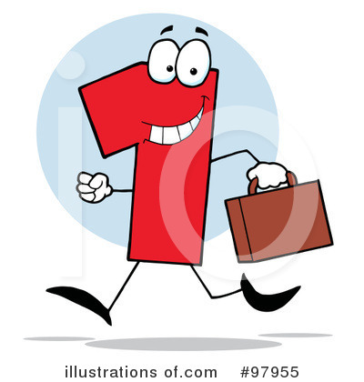 Royalty-Free (RF) Number One Clipart Illustration by Hit Toon - Stock Sample #97955