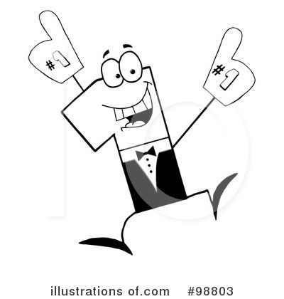 Royalty-Free (RF) Number One Clipart Illustration by Hit Toon - Stock Sample #98803