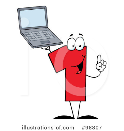 Royalty-Free (RF) Number One Clipart Illustration by Hit Toon - Stock Sample #98807