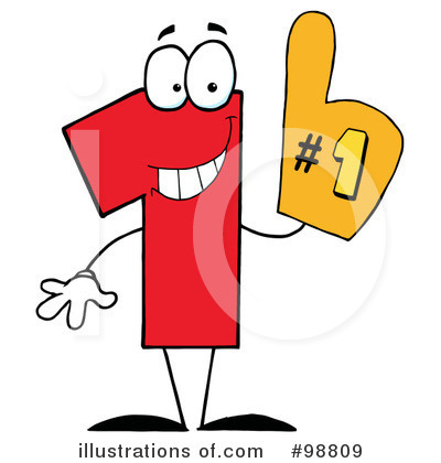 Number One Clipart #98809 - Illustration by Hit Toon