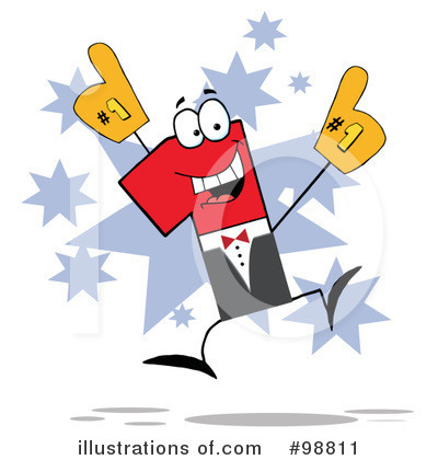 Royalty-Free (RF) Number One Clipart Illustration by Hit Toon - Stock Sample #98811